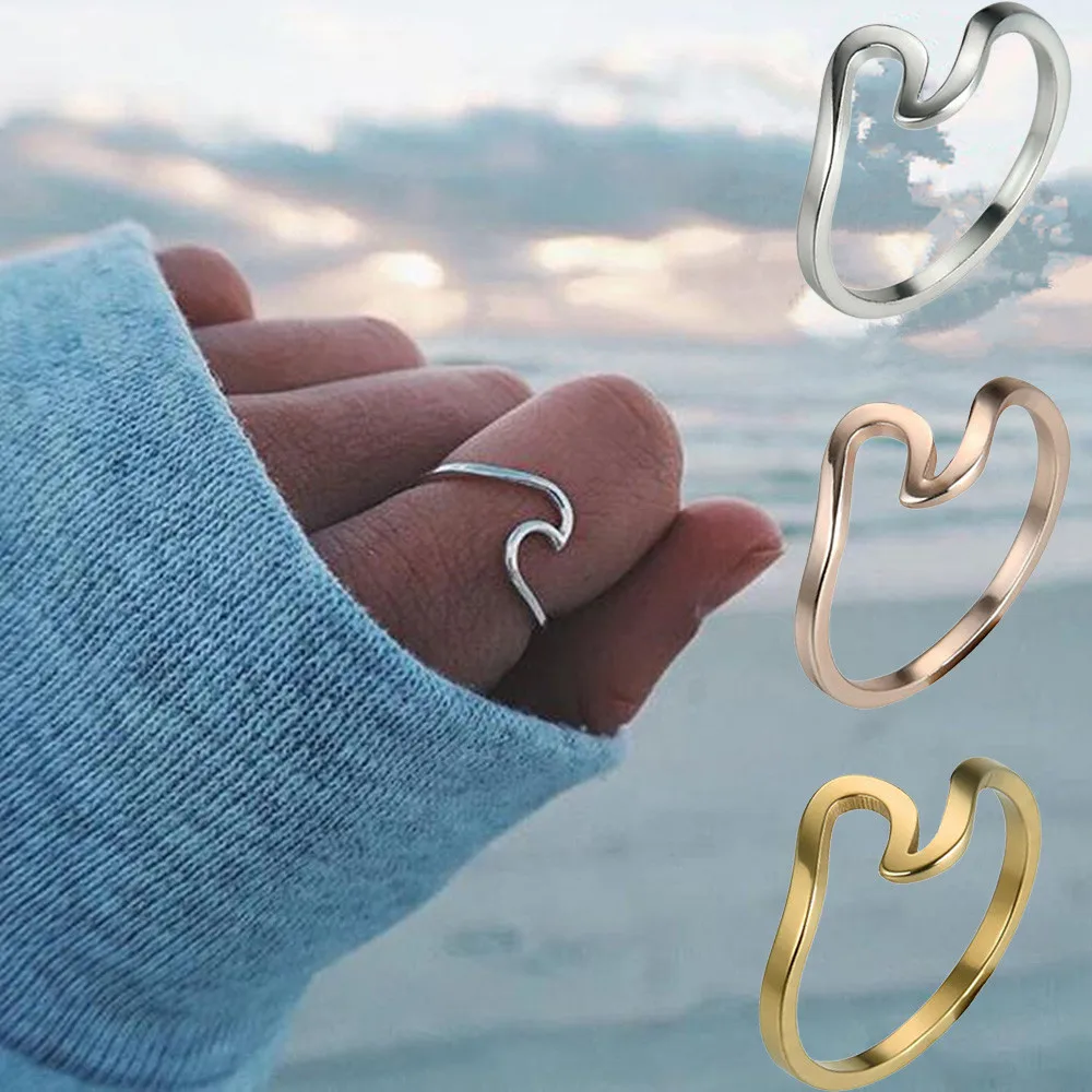 2019 Fashion Simple Rings Jewelry Wave Wedding Ring For Women Jewelry Accessories Rose Gold Gold Engagement Anello ondulato #N
2019 Fashion Simple Rings Jewelry Wave Wedding Ring For Women Jewelry Accessories Rose Gold Gold Engagement Anello ondulato #N