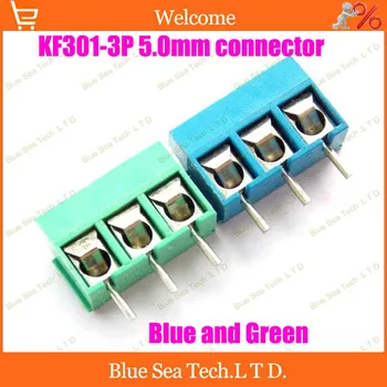 100pcs KF301-3P 5.0mm 3Pin PCB Screw Terminal Block Connector,300V/16A(22-14 AWG wire), Green + Blue
100pcs KF301-3P 5.0mm 3Pin PCB Screw Terminal Block Connector,300V/16A(22-14 AWG wire), Green + Blue