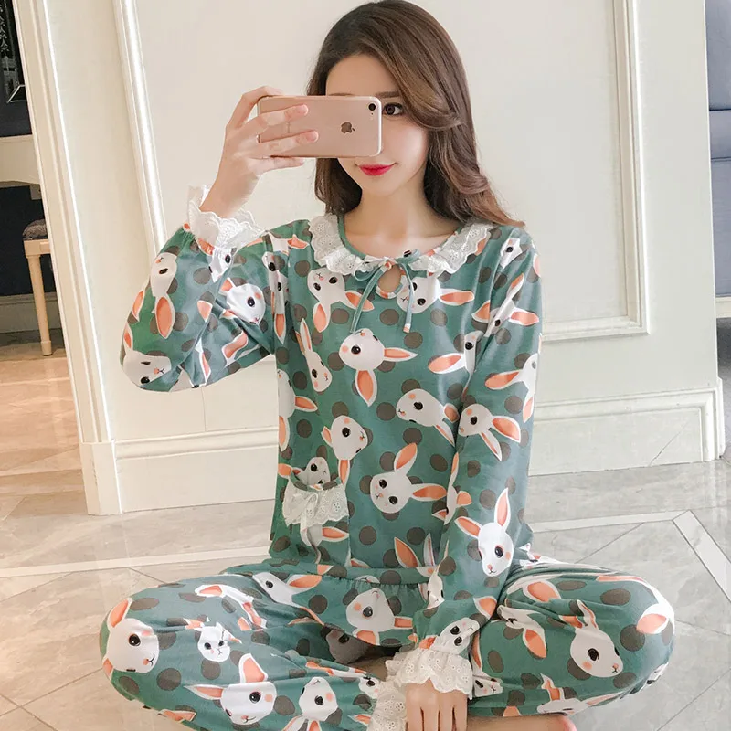 Yidannapajamas female autumn winter sweet and lovely long sleeved pure cotton Princess Wind Suit lace cartoon spring and autumn
Yidannapajamas female autumn winter sweet and lovely long sleeved pure cotton Princess Wind Suit lace cartoon spring and autumn