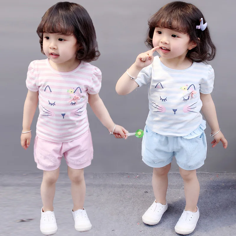 2019 new summer baby girl sweet short sleeve suit infant girl round neck two-piece 0-4 year old boy spring clothes
2019 new summer baby girl sweet short sleeve suit infant girl round neck two-piece 0-4 year old boy spring clothes
