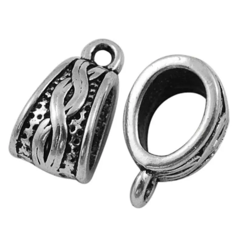 20Pcs Tibetan Style Hanger Links Antique Silver Bail Beads, about 14x7.5mm, 9mm thick, hole: 1.5mm
20Pcs Tibetan Style Hanger Links Antique Silver Bail Beads, about 14x7.5mm, 9mm thick, hole: 1.5mm