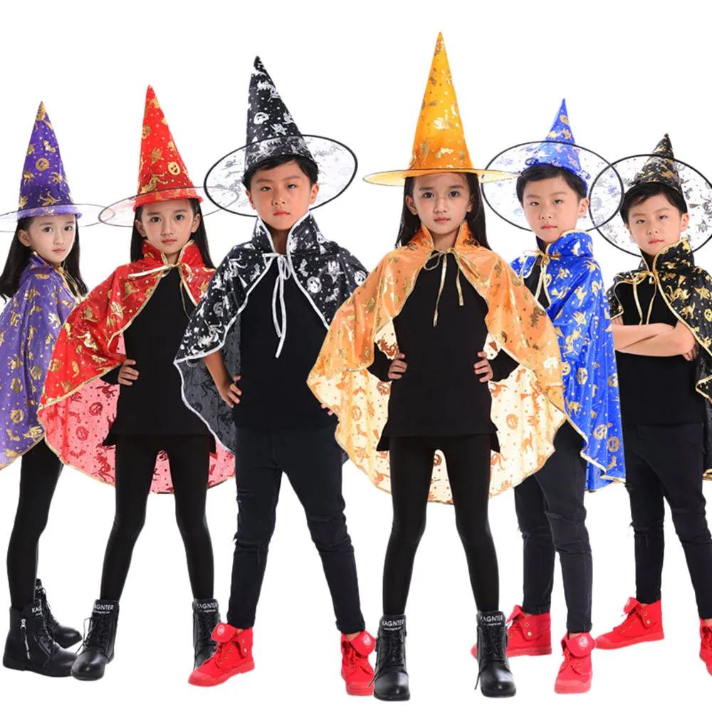 children clothing set Kids Adult Children Halloween Baby Costume Wizard Witch Cloak Cape Robe+Hat Set Childhood clothes suits
children clothing set Kids Adult Children Halloween Baby Costume Wizard Witch Cloak Cape Robe+Hat Set Childhood clothes suits