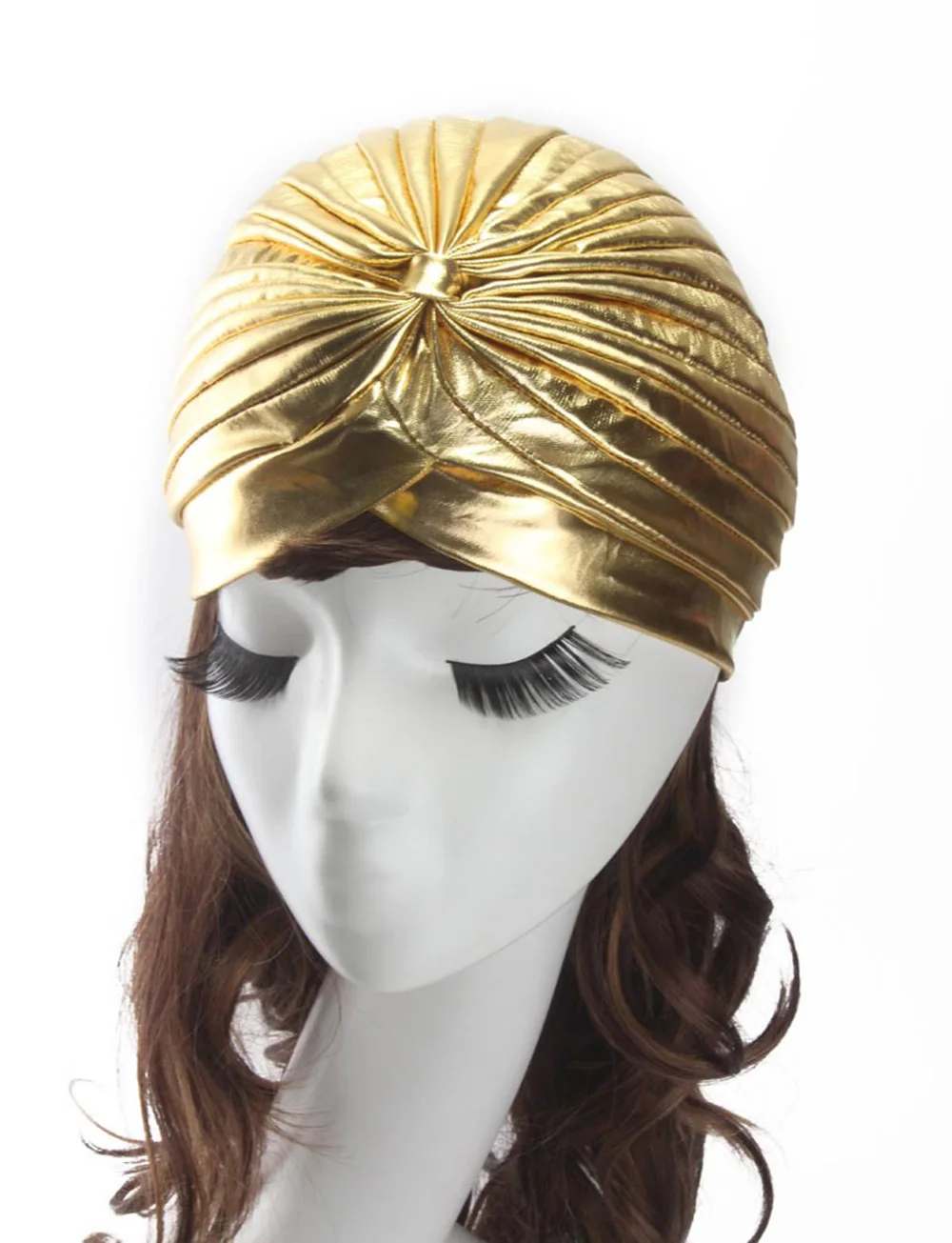 2016 New Fashion Women Turban Hat Bohemia 21 Solid Color Fold Beanies Female Simple Autumn Bonnet Indian Turban Hats For Women (36)