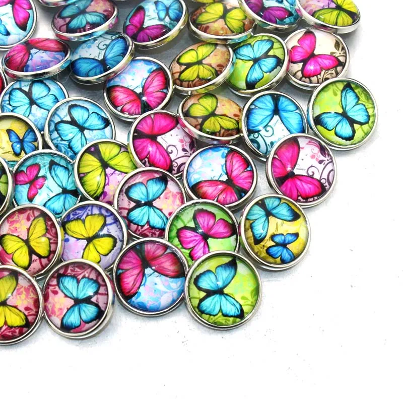 10pcs/lot Mixed Colors & pattern Butterfly 18mm Glass snap button Jewelry glass Snap Fit snap Earrings Bracelet Jewelry 020719
10pcs/lot Mixed Colors & pattern Butterfly 18mm Glass snap button Jewelry glass Snap Fit snap Earrings Bracelet Jewelry 020719