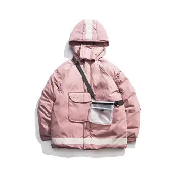 Fashion Contrast Color Stitching Couple Cotton Coat Novel Design with Independent Small Bag Handsome Mens Coat Good Quality
Fashion Contrast Color Stitching Couple Cotton Coat Novel Design with Independent Small Bag Handsome Mens Coat Good Quality