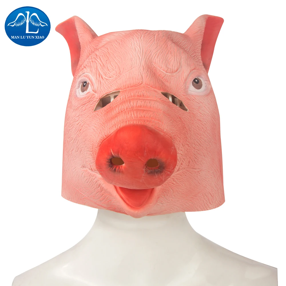 MANLUYUNXIAO Pink Pig Mask Halloween Latex Hood Cosplay Full Face Mask Woman Man Children Mask Wholesale Good Quality
MANLUYUNXIAO Pink Pig Mask Halloween Latex Hood Cosplay Full Face Mask Woman Man Children Mask Wholesale Good Quality