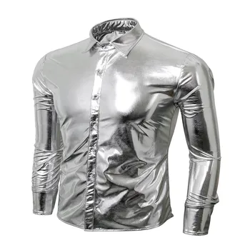 Fashion Trend Night Club Wear Men's Slim Fit Metallic Shiny Shirt Mens Hot Party Shirts Long Sleeve Dress Shirts
Fashion Trend Night Club Wear Men's Slim Fit Metallic Shiny Shirt Mens Hot Party Shirts Long Sleeve Dress Shirts