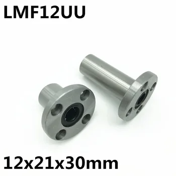 

2pcs LMF12UU LMF12 flange ball bearing Used for 12mm linear guide Free shipping 12X21X30 mm