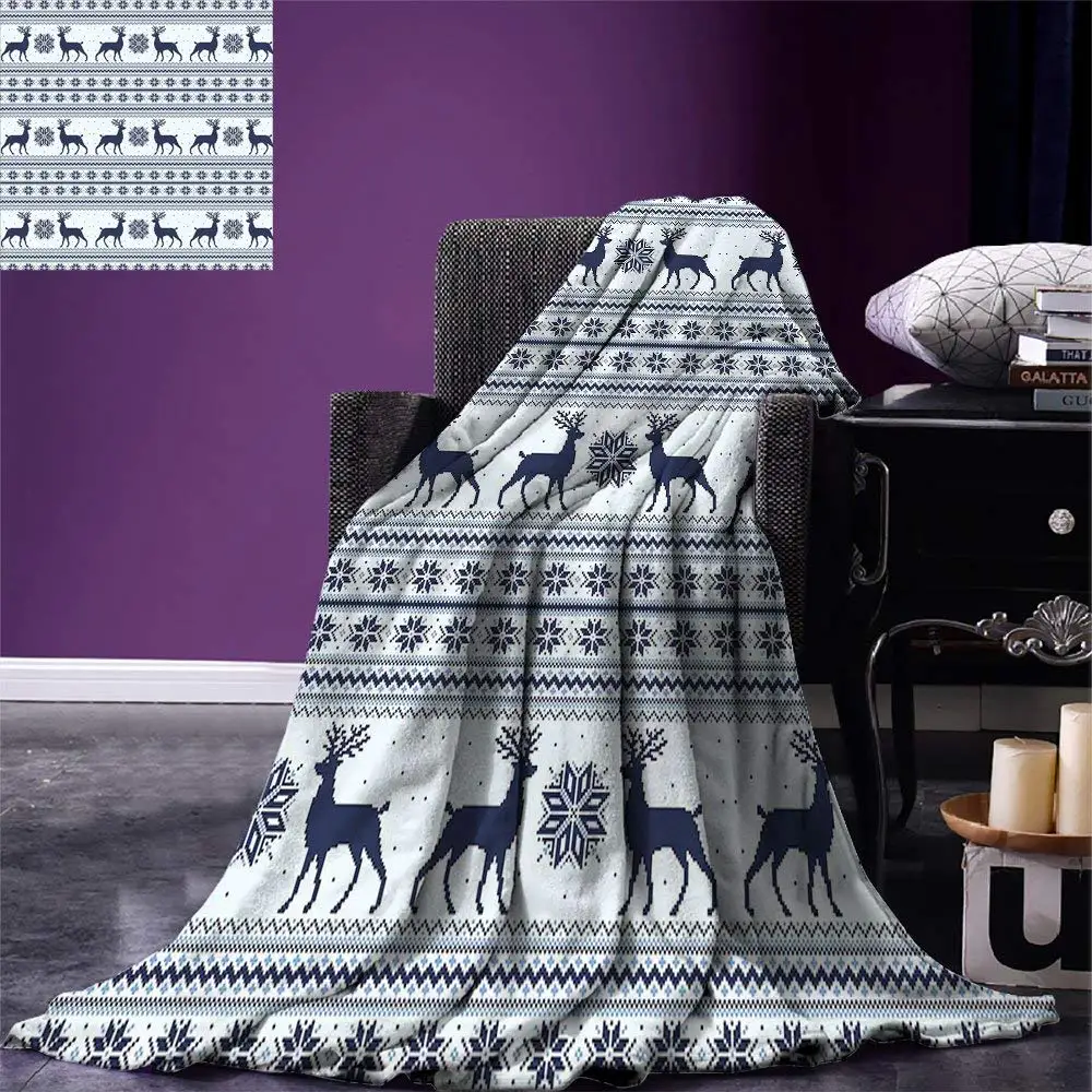 Nordic Throw Blanket Pixel Art Style Christmas Pattern with Reindeer and Snowflake Motifs Warm Microfiber
Nordic Throw Blanket Pixel Art Style Christmas Pattern with Reindeer and Snowflake Motifs Warm Microfiber