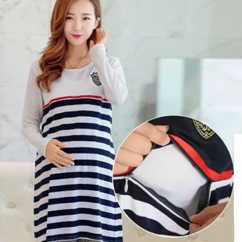 Striped Maternity Dress Nursing Dress Long-Sleeve Pregnant Women Breastfeeding Dress Maternity Clothing Casual Women Clothes
Striped Maternity Dress Nursing Dress Long-Sleeve Pregnant Women Breastfeeding Dress Maternity Clothing Casual Women Clothes