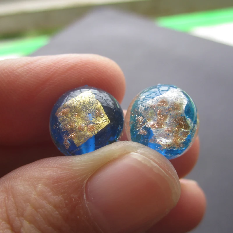 12mm 14mm Handmade Silver and Gold Foil Ocean Blue color lampwork beads 10pcs/lot Wholesale and Retail
12mm 14mm Handmade Silver and Gold Foil Ocean Blue color lampwork beads 10pcs/lot Wholesale and Retail