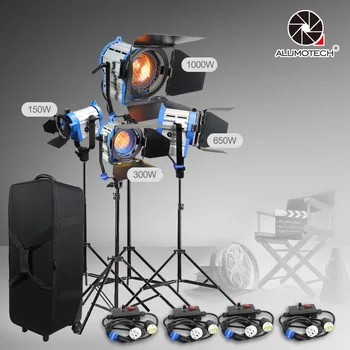 ALUMOTECH As ARRI 150W+300W+650W+1000W Tungsten Spot Light+StandX4+ DimmerX4+Case Lamp Kit For Camera Video Studio Photography
ALUMOTECH As ARRI 150W+300W+650W+1000W Tungsten Spot Light+StandX4+ DimmerX4+Case Lamp Kit For Camera Video Studio Photography