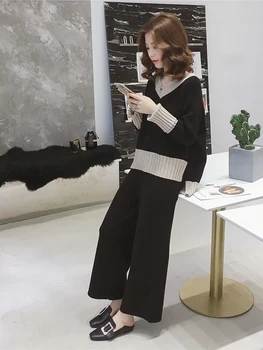 Casual Sweater Two Piece Set Woman Suit Stylish Contrast Ensemble Femme Deux Pieces Conjunto Feminino Year-old Female Costume
Casual Sweater Two Piece Set Woman Suit Stylish Contrast Ensemble Femme Deux Pieces Conjunto Feminino Year-old Female Costume