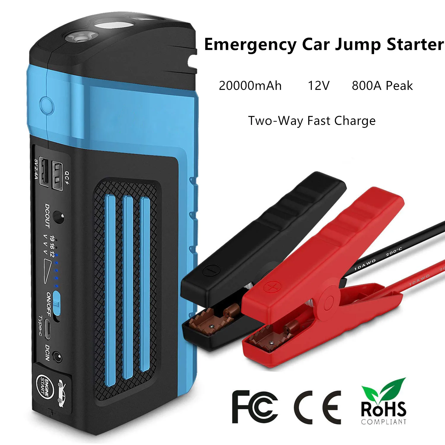 High Power 20000mAh Starting Device 12V 800A Portable Car Battery Charger for Petrol 6.0L Diesel 4.0L Buster Booster Car Starter
High Power 20000mAh Starting Device 12V 800A Portable Car Battery Charger for Petrol 6.0L Diesel 4.0L Buster Booster Car Starter