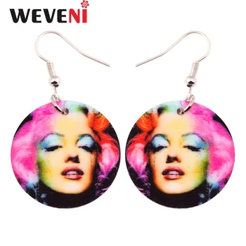 WEVENI Drop Dangle Big Round Sexy Marilyn Monroe Printing Earrings For Women Newest Fashion Accessories Unique Acrylic Jewelry
WEVENI Drop Dangle Big Round Sexy Marilyn Monroe Printing Earrings For Women Newest Fashion Accessories Unique Acrylic Jewelry