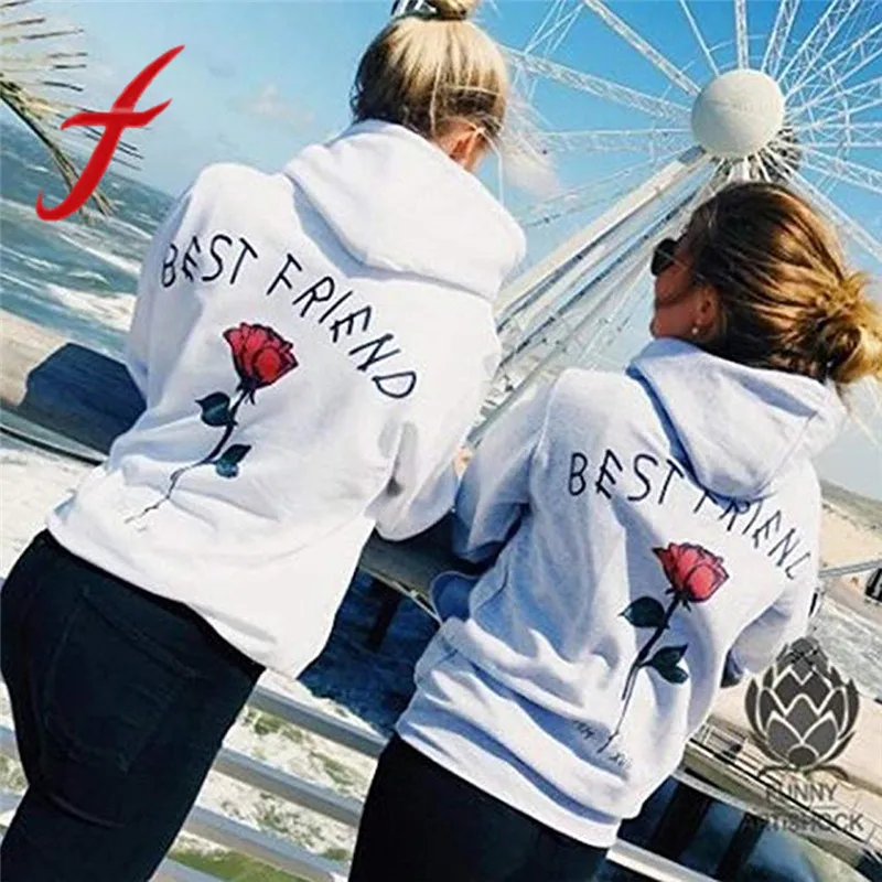 Feitong Autumn Winter Womens Hoodie Sweatshirt Causal Best Friend Rose Printed Long Sleeve Hooded Pullover Tops sudadera mujer
Feitong Autumn Winter Womens Hoodie Sweatshirt Causal Best Friend Rose Printed Long Sleeve Hooded Pullover Tops sudadera mujer