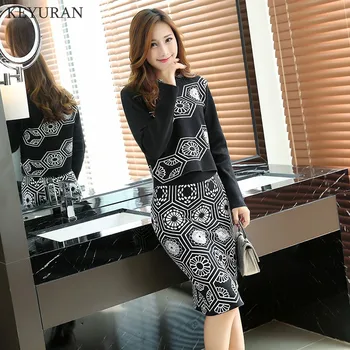 Women Print Loose Sweaters+Skirts Sets Knitted Long Sleeve Sweater Pullovers Skirt 2PCS Casual Suits L3125
Women Print Loose Sweaters+Skirts Sets Knitted Long Sleeve Sweater Pullovers Skirt 2PCS Casual Suits L3125