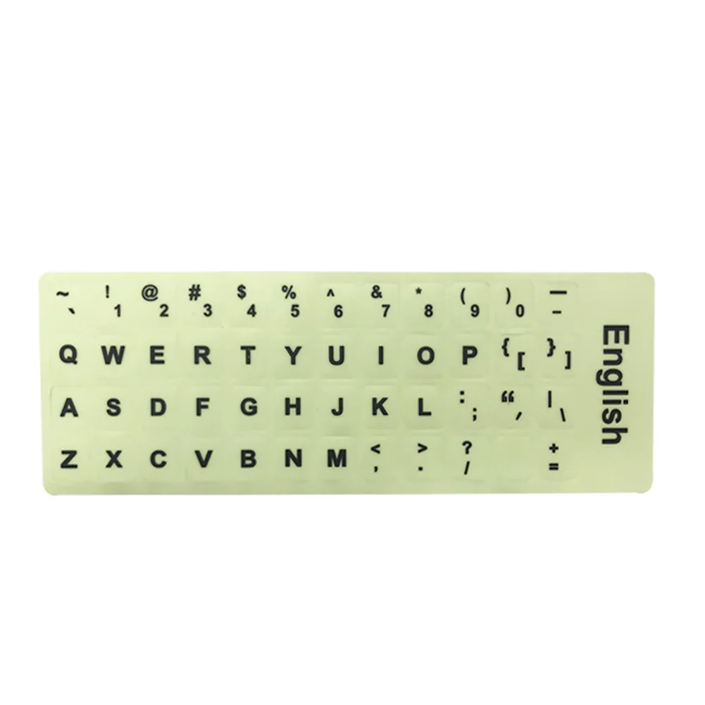 Optional Language Fluorescent Cover Notebook For Laptop Durable Waterproof Bright Accessories Protective Film Keyboard Stickers
Optional Language Fluorescent Cover Notebook For Laptop Durable Waterproof Bright Accessories Protective Film Keyboard Stickers