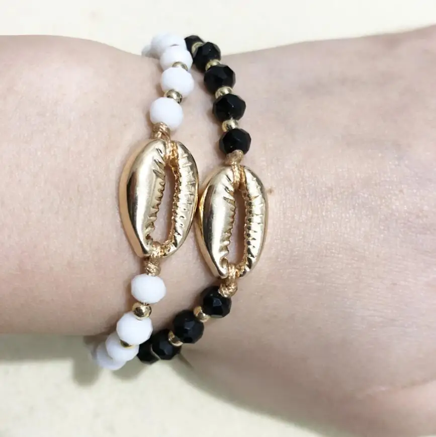 Trendy Cowrie Shell Jewelry Bracelets for Women Delicate Gold Color Shell Easy Match Handmade Crystal Bead Bracelet for Women
Trendy Cowrie Shell Jewelry Bracelets for Women Delicate Gold Color Shell Easy Match Handmade Crystal Bead Bracelet for Women