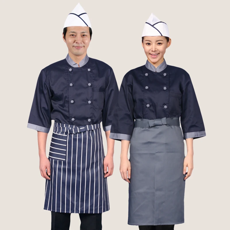 (10set Hat&Shirt&Apron)Chef's long sleeve hotel kitchen restaurant chef dark suits men and women cook work wear full set
(10set Hat&Shirt&Apron)Chef's long sleeve hotel kitchen restaurant chef dark suits men and women cook work wear full set
