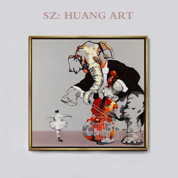 OSM Playing violin music art creation Elephant Oil Painting on Canvas Large Animal wall art pictures for living room Mural Paint
OSM Playing violin music art creation Elephant Oil Painting on Canvas Large Animal wall art pictures for living room Mural Paint
