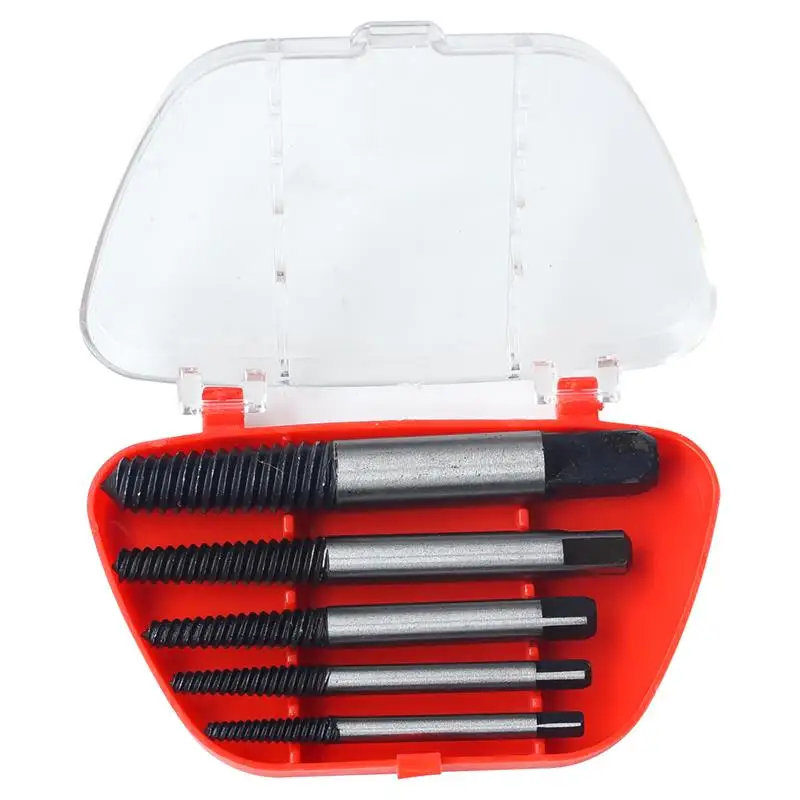 5pcs/set Screw Extractors Damaged Broken Screws Removal Tool for Removing the Damaged Bolts Screw Extractor Center Drill Bits
5pcs/set Screw Extractors Damaged Broken Screws Removal Tool for Removing the Damaged Bolts Screw Extractor Center Drill Bits