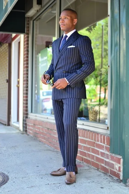 Custom Made Blue Stripe Double Breasted Terno Masculino Groom Dress Men Suit For Wedding Mens Suits 2pieces(Jacket+Pants)
Custom Made Blue Stripe Double Breasted Terno Masculino Groom Dress Men Suit For Wedding Mens Suits 2pieces(Jacket+Pants)