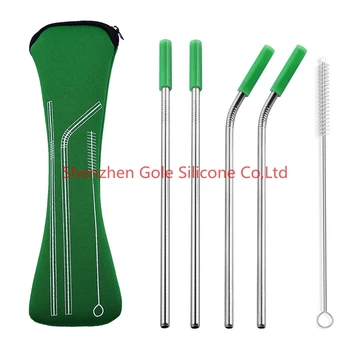 200sets Reusable Stainless Steel Straws Straight Bent Drinking Straws with Silicone Tips for Hot Cold Beverage Drink Bar Tools
200sets Reusable Stainless Steel Straws Straight Bent Drinking Straws with Silicone Tips for Hot Cold Beverage Drink Bar Tools