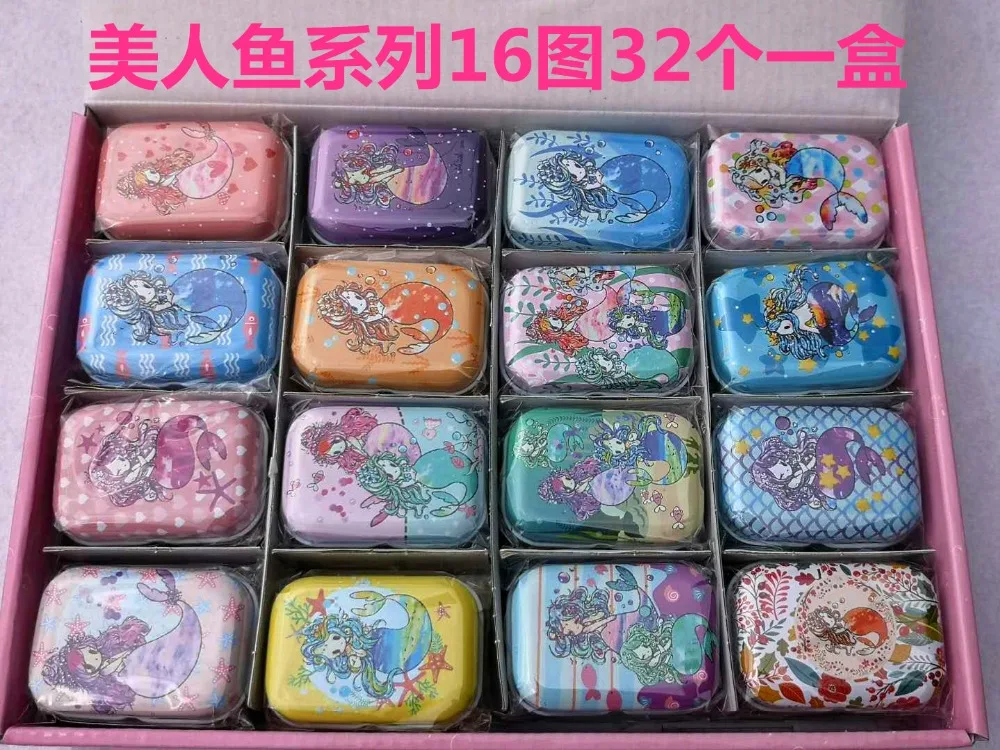 32pc(1box)/lot Mermaid series Mini cover Iron tin pencil case / can/Pill cute box / small Kit/candy storage gift box
32pc(1box)/lot Mermaid series Mini cover Iron tin pencil case / can/Pill cute box / small Kit/candy storage gift box