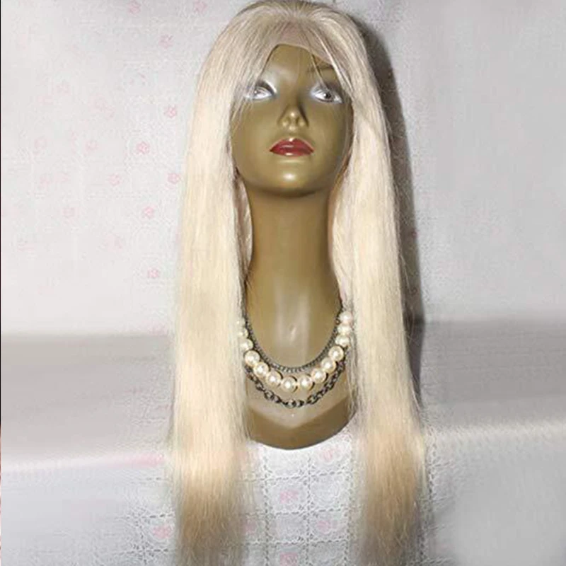 

Holy Belle Straight 60 Blonde Lace Front Human Hair Wigs with Baby Hair for Women Brazilian Virgin Human Hair