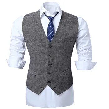Men Wedding Waistcoat Wool Blend Herringbone Gary England Style Slim Fit Top Quality Vests Men Casual Business Dress Vests
Men Wedding Waistcoat Wool Blend Herringbone Gary England Style Slim Fit Top Quality Vests Men Casual Business Dress Vests