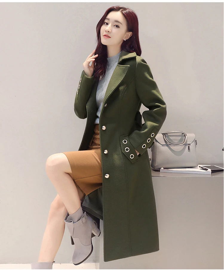 2019 winter new long-sleeved large size women's coat long paragraph slim suit collar solid color wool coat B19
2019 winter new long-sleeved large size women's coat long paragraph slim suit collar solid color wool coat B19