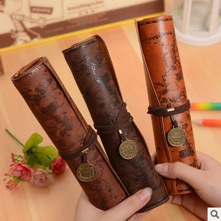 Dawegama Roll School Pencil Case Leather Pen Bag for Gift Large Pencilcase Box Stationery Pirate Campass Treasure Map
Dawegama Roll School Pencil Case Leather Pen Bag for Gift Large Pencilcase Box Stationery Pirate Campass Treasure Map