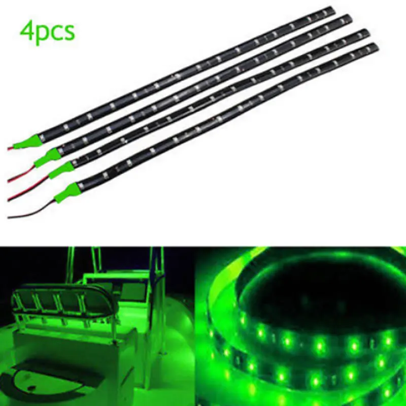 4X Ultra Green Boat Navigation LED Lighting 12" Waterproof Marine LED Strips Boat Deck Courtesy Bow Pontoon Light 
4X Ultra Green Boat Navigation LED Lighting 12" Waterproof Marine LED Strips Boat Deck Courtesy Bow Pontoon Light