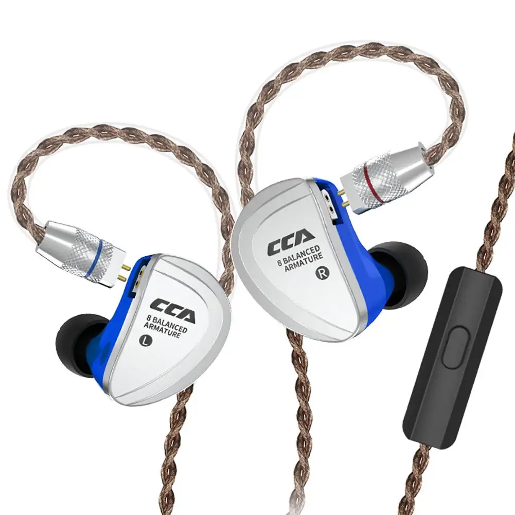 CCA C16 8BA 16 Units HiFi Phone Call In-ear Ear Hook 3.5mm Earphones Headphones Units HiFi Phone Call In-ear Ear Hook