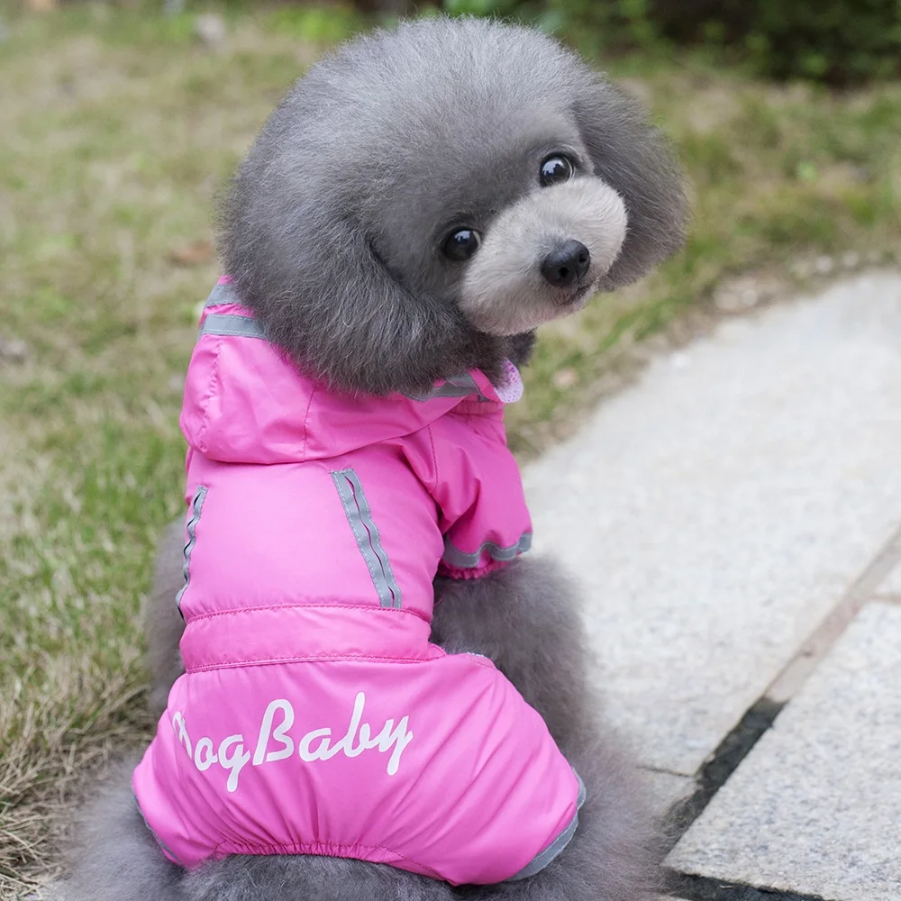 Pet Dog Raincoat Four-Foot Pet Raincoat Reflective Pink Blue Siamese Hooded Raincoat Waterproof For Small And Medium Dog
Pet Dog Raincoat Four-Foot Pet Raincoat Reflective Pink Blue Siamese Hooded Raincoat Waterproof For Small And Medium Dog