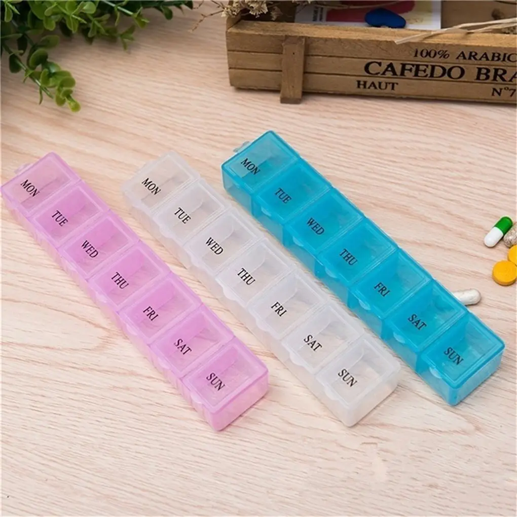 3 Colors 7 Day Pill Travel Box Portable 1 Week Pill Dispenser Organiser Storage Case Chain
3 Colors 7 Day Pill Travel Box Portable 1 Week Pill Dispenser Organiser Storage Case Chain