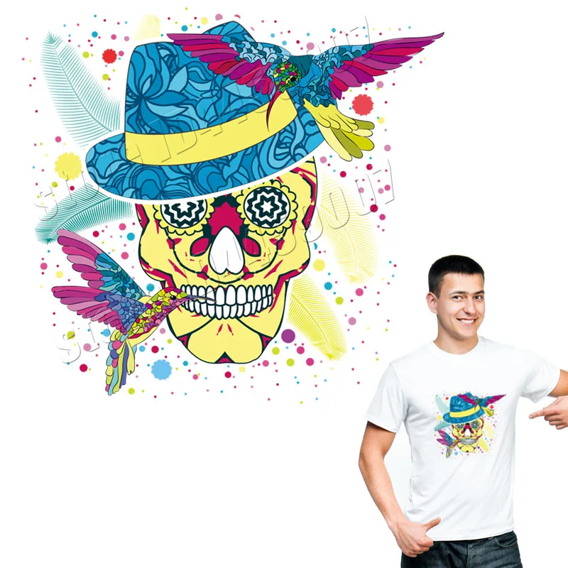 Colorful Skull Stickers DIY Accessory Parches Handmade Thermal Transfer Patches On Clothing Washable Applique
Colorful Skull Stickers DIY Accessory Parches Handmade Thermal Transfer Patches On Clothing Washable Applique