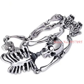 Rock Gothic Stainless Steel Body Skull Bracelet For Men Link Chain Mens Biker Jewelry Brand Mens Bracelets Wholesale
Rock Gothic Stainless Steel Body Skull Bracelet For Men Link Chain Mens Biker Jewelry Brand Mens Bracelets Wholesale