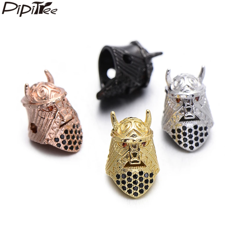 Pipitree Cool Black CZ Zircon Stones Warrior Head Beads for Jewelry Making Copper Metal DIY Charm Bracelet Beads Accessories
Pipitree Cool Black CZ Zircon Stones Warrior Head Beads for Jewelry Making Copper Metal DIY Charm Bracelet Beads Accessories