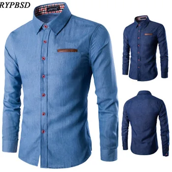 Men Denim Shirts Long Sleeve 2019 New Denim Jeans Shirt Men Casual Slim Fit Men Shirts Hombre Camisa Masculina
Men Denim Shirts Long Sleeve 2019 New Denim Jeans Shirt Men Casual Slim Fit Men Shirts Hombre Camisa Masculina
