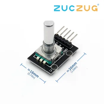 360 Degrees Rotary Encoder Module For Arduino Brick Sensor Switch Development Board KY-040 With Pins
360 Degrees Rotary Encoder Module For Arduino Brick Sensor Switch Development Board KY-040 With Pins