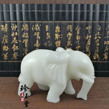 Large HOME office business efficacious propitious Talisman Money Drawing GOOD LUCK White Jade elephant Jade carving Sculpture
Large HOME office business efficacious propitious Talisman Money Drawing GOOD LUCK White Jade elephant Jade carving Sculpture