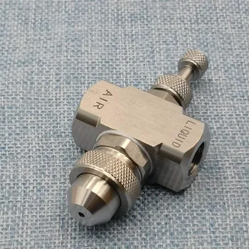 1/4" thread Stainless Steel Air Atomizing Nozzle,Two-fluid Air Water Mixing Nozzle,Air atomizing adjustable fine misting sprayer
1/4" thread Stainless Steel Air Atomizing Nozzle,Two-fluid Air Water Mixing Nozzle,Air atomizing adjustable fine misting sprayer