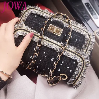 2019 New Design Women's Fashion Wool Flap Casual Cover Small Shoulder Bag Black Chain Crossbody Clutches All-match Cover Package 
2019 New Design Women's Fashion Wool Flap Casual Cover Small Shoulder Bag Black Chain Crossbody Clutches All-match Cover Package