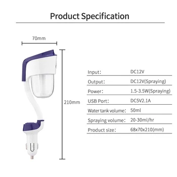 12V Car Humidifier Air Purifier Aroma Diffuser Essential oil Humidifiers Aromatherapy Mist Maker Fogger humidificador
12V Car Humidifier Air Purifier Aroma Diffuser Essential oil Humidifiers Aromatherapy Mist Maker Fogger humidificador