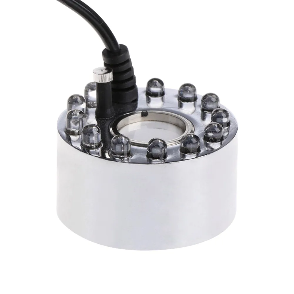 12 LED Ultrasonic Water Fountain Mist Maker Fogger Pond Atomizer Air Humidifier Transducer Nebulizer Machine With Transformer
12 LED Ultrasonic Water Fountain Mist Maker Fogger Pond Atomizer Air Humidifier Transducer Nebulizer Machine With Transformer