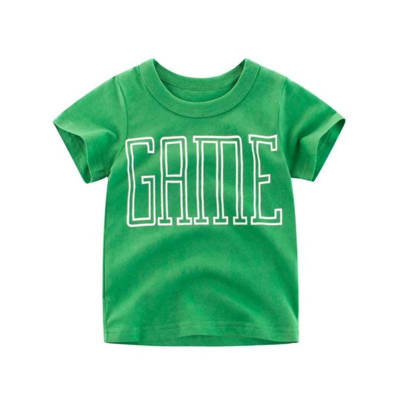 Boy's T-shirt Letter Print Children's Short Sleeve T-Shirt Male Baby Undershirt Green For 2-10 Years Old
Boy's T-shirt Letter Print Children's Short Sleeve T-Shirt Male Baby Undershirt Green For 2-10 Years Old