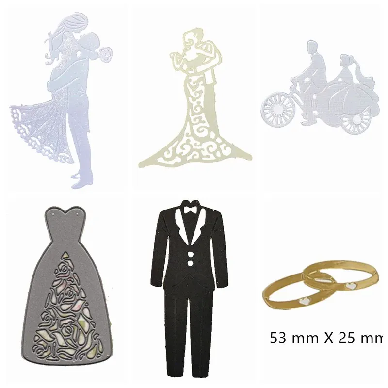 

Wedding Essentials Metal Cutting Dies Stencil For DIY Scrapbooking Decorative Paper Cards Handcrafts Embossing Template 2019 New