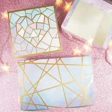 New 2 size gold line 10pcs Diamond design Macaron Chocolate Paper Box Christmas Birthday Party Gifts Packaging wedding favor
New 2 size gold line 10pcs Diamond design Macaron Chocolate Paper Box Christmas Birthday Party Gifts Packaging wedding favor